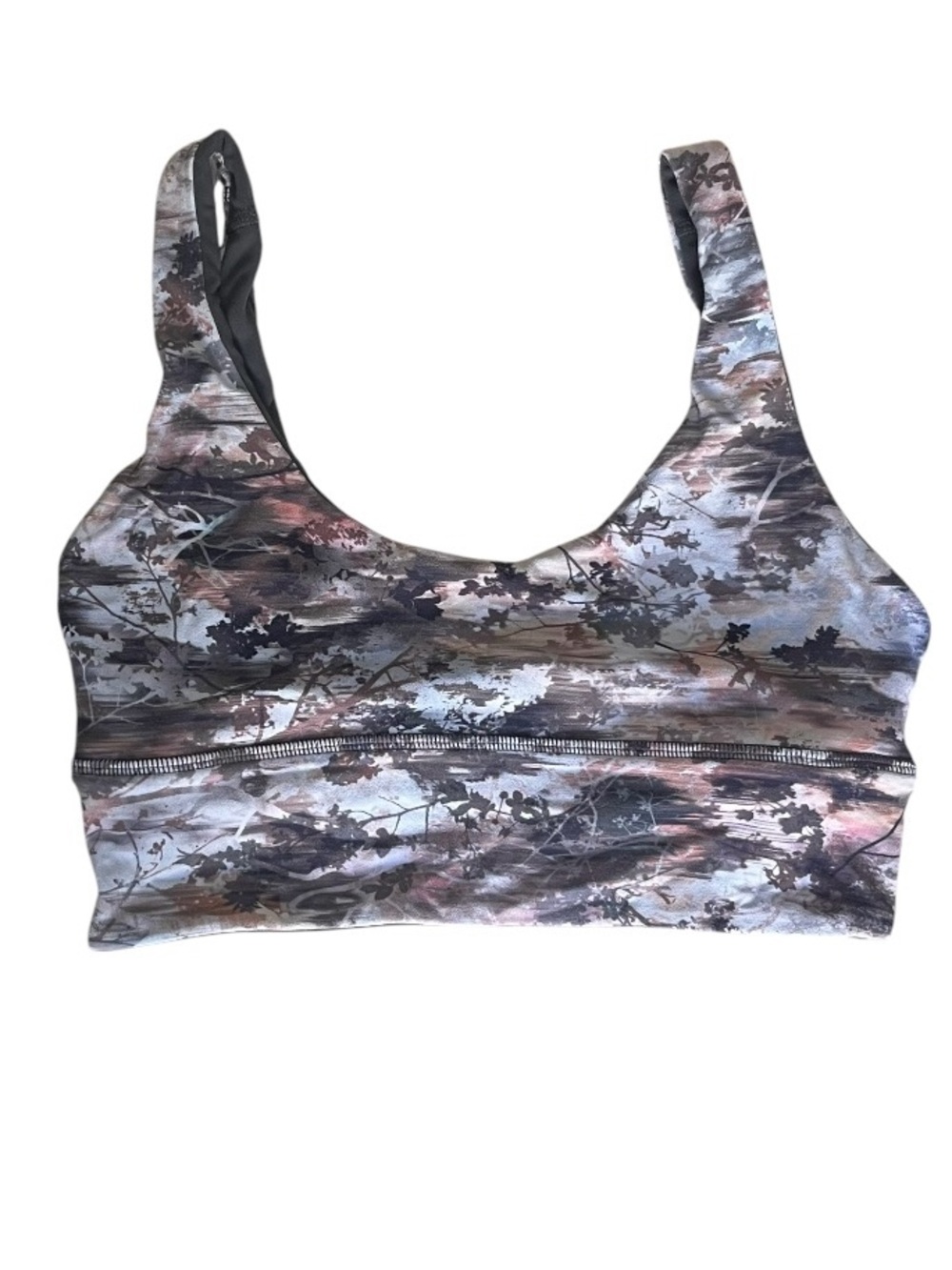 3/$20 Lululemon Reversible Scoop Neck Sports Bra - Gray/Pink Camouflage